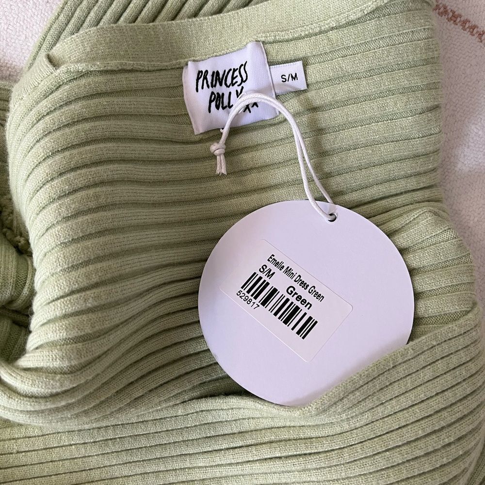 Princess Polly Emelie Dress‎ Green Size S/M - Picture 7 of 8